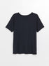 LC Waikiki Crew Neck Patterned Short Sleeve Women's T-shirt